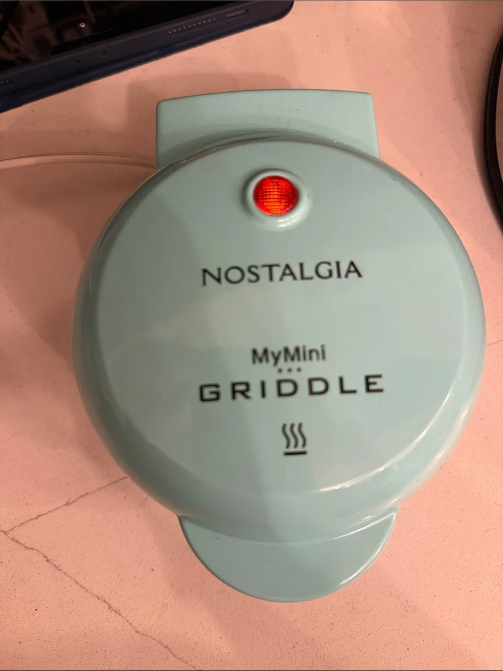 Nostalgia Mint Green Mini Electric Griddle Aqua Color